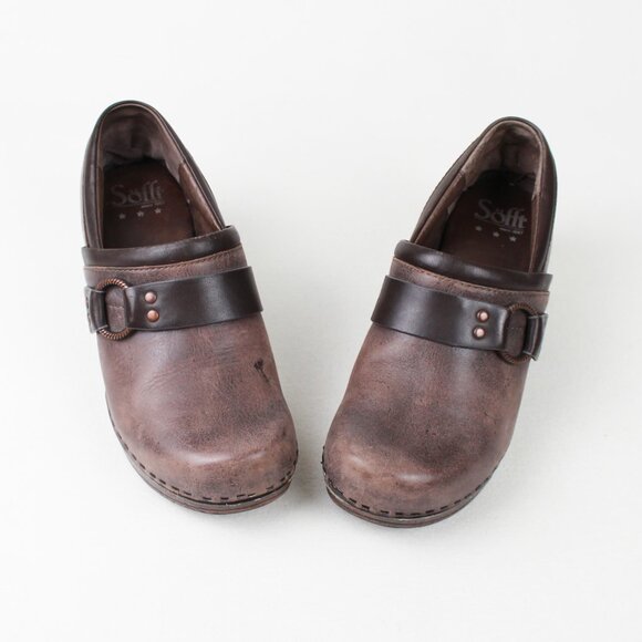 SOFFT Berit Chunky Heel Leather Clogs - Picture 7 of 16